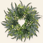 EUCALYPTUS WREATH FOR FRONT DOOR – FARMHOUSE GREENERY DÉCOR - 1