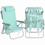 Big & Tall XL 300 to 500 lbs Reclining Backpack Beach Chair – 2 Pack - 1