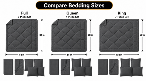 7-Piece Comforter Set with Sheets – Down Alternative Fill fit and scale thumbnail 1