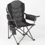 Oversized Portable Camping Chair with Lumbar Support & Cooler Bag - 1