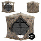 SucceBuy Hunting Blind, 270° & 360° See Through Ground Blind, 2-3 Person / 3-4 Person Pop Up Deer Blind for Hunting with Carrying Bag, Portable Tent - 1