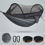 Over 600lbs Hammock, 1-2 person, Nylon with Mosquito Net - 1