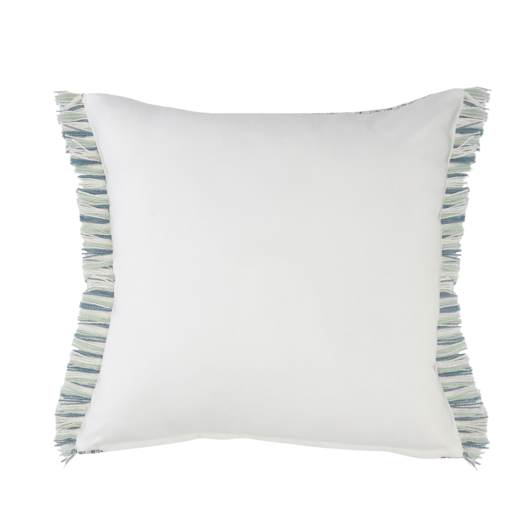 Premium 24" x 24" Blue Zippered Coastal Indoor Outdoor Throw Pillow with Polyester Fill