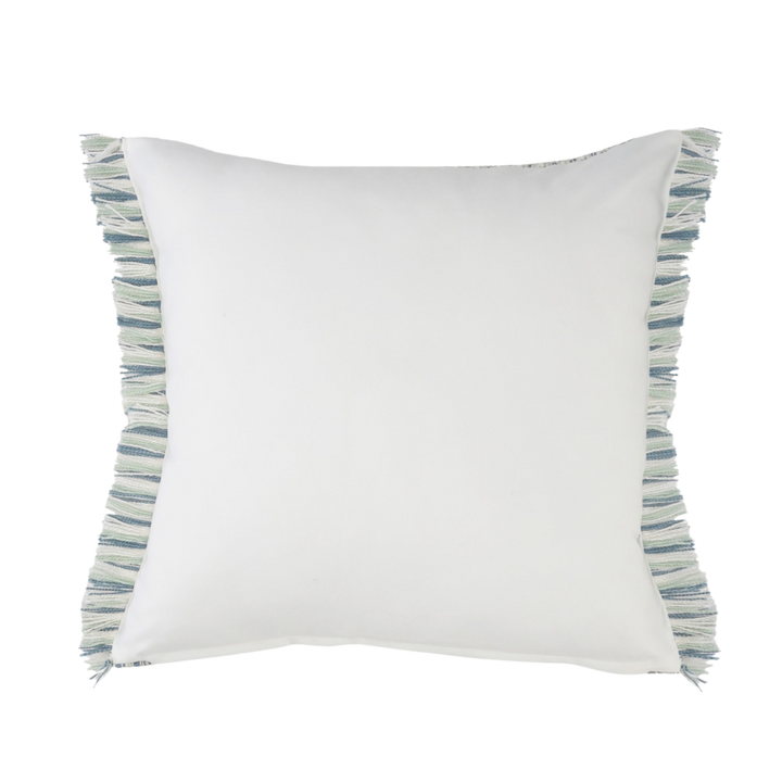 Premium 24" x 24" Blue Zippered Coastal Indoor Outdoor Throw Pillow with Polyester Fill