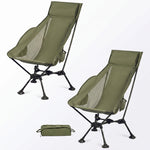 Ultra-Compact High Back Folding Camping Chair – Lightweight & Portable - 1