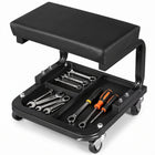 Rolling Mechanic Stool with Tool Tray - Creeper Seat with Wheels for Garage & Shop, Rolling Work Stool with Wheels for Mechanics, Auto Repair Workshop - 1