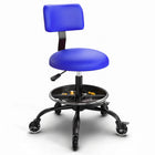 Rolling Mechanic Chair with Backrest and Footrest – Heavy Duty Shop Stool with Wheels, Adjustable Height Swivel Garage Chair - 1