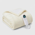 Heated Throw Blanket – Flannel & Sherpa, 6 Heat Levels - 1