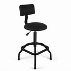 Adjustable Shop Stool with Backrest - Workbench Stool for Garage & Workshop, Swivel Bar Stool with Back Support, Padded Mechanic Stool - 1