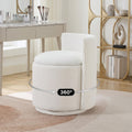 Show White (18.5"x23") Swivel Storage Vanity Chair