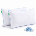 Gel Memory Foam Pillows, Set of 2 – Firm Quilted & Dual-Sided Cooling - 1