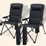 Reclining Camping Chair – 3-Position High-Back Folding Chair with Lumbar Support - 1