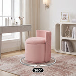 VANITY CHAIR WITH STORAGE – 360° SWIVEL VELVET SEAT - 1