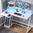 L-SHAPED GAMING DESK – LED LIGHTS & POWER OUTLETS - 1