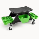 Mobile Mechanic Toolbox Seat with Drawers - Rolling Mechanic Stool with Sliding Tool Tray, Shop Stool with Wheels for Garage & Workshop, Auto Repair - 1