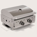 PORTABLE STAINLESS STEEL TABLETOP PROPANE GRILL – 2 & 3 BURNER OUTDOOR BBQ OPTIONS - 1