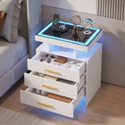 NIGHTSTAND WITH CHARGING STATION – LED, USB-C & DRAWERS - 1