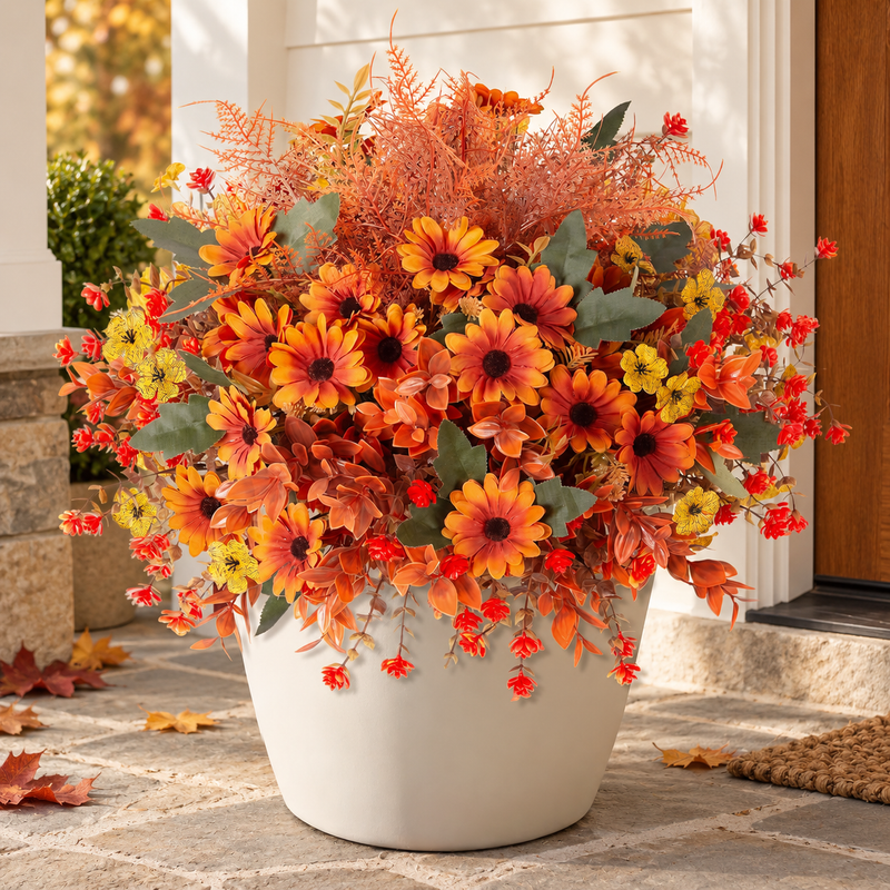 ARTIFICIAL FLOWERS FOR OUTDOORS – UV-RESISTANT FALL MIX - 1(1)