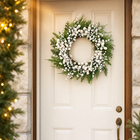 CHRISTMAS BERRY WREATH FOR FRONT DOOR – WINTER PINE HOLIDAY DÉCOR - 1