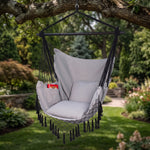 Boho Macramé Fringe Double Hammock Swing – Ultimate Comfort & Style - 1