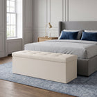 BENCH WITH STORAGE – FOLDING OTTOMAN WITH PADDED SEAT - 1