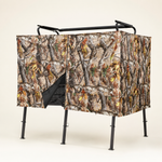Hunting Tree Stand Blinds Cover 142" x 35" Extra Large Camouflage Universal Tree Stand Blinds Realistic Forest Camo Treestand Cover with Zipper for Deer Elk Hunting, Frames Not Included - 1