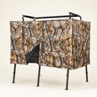 Hunting Tree Stand Blinds Cover 142" x 35" Extra Large Camouflage Universal Tree Stand Blinds Realistic Forest Camo Treestand Cover with Zipper for Deer Elk Hunting, Frames Not Included - 1