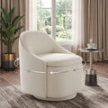 Show Beige (24.4"x24.8") Swivel Storage Barrel Chair