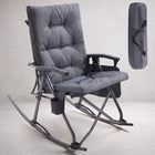 Oversized Folding Rocking Camping Chair with Padded Comfort & Portable Design - 1