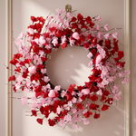 VALENTINE WREATHS FOR FRONT DOOR – HEART & BERRY FLORAL WREATH FOR VALENTINE’S DAY DÉCOR - 1