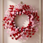 VALENTINE WREATHS FOR FRONT DOOR – HEART & BERRY FLORAL WREATH FOR VALENTINE’S DAY DÉCOR - 1