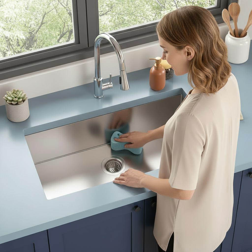 32-Inch Undermount Kitchen Sink 16 Gauge Stainless Steel Single Bowl - 32 x 19 x 10 Inch Deep Basin