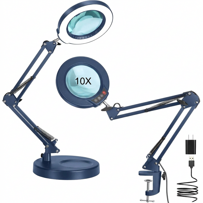10X to 30X LED Magnifying Lamp – Desk, Clamp & Floor Stand - 1