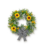 SUNFLOWER WREATH FOR FRONT DOOR – SUMMER FLORAL PORCH DÉCOR - 1