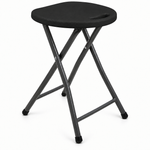Folding Stool with Metal Frame – Indoor & Outdoor Seating - 1
