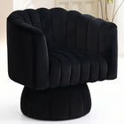 Swivel Accent Chair with Storage, 360 Degree Velvet Small Accent Chair, No Assembly Comfy Bedroom Chair for Living Room, Reading, Dressing Room - 1