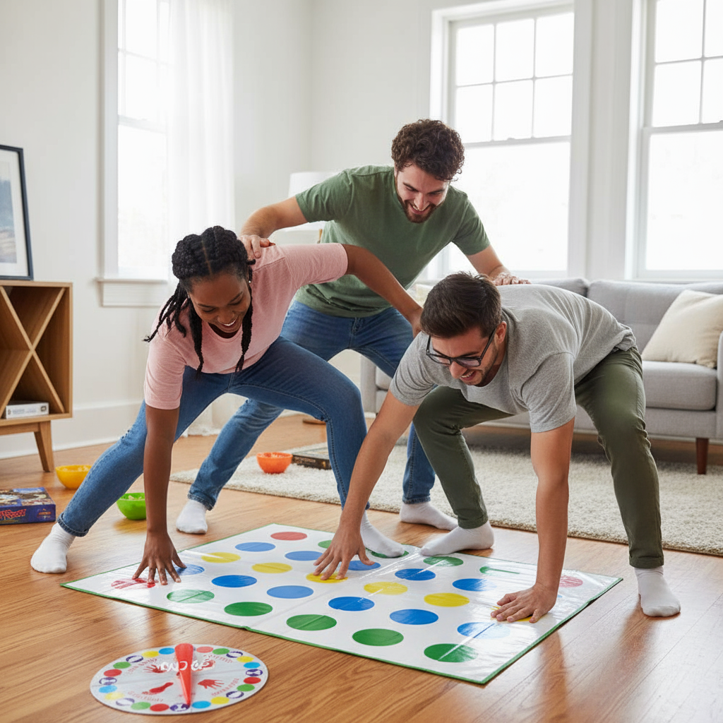 Parent Child Interactive Game Body Balance Blanket Classic Twister Party Children's Body Twisting Music Educational Sports Toys