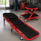 2-in-1 Convertible Z-Creeper Seat - Rolling Mechanic Creeper with Wheels, Under Dash Creeper & Garage Chair for Auto Repair, Low Profile Roller Seat - 1