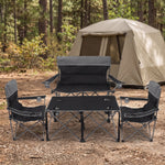 Outdoor 4-Piece Folding Chair and Table Set – Perfect for Camping and Picnics - 1