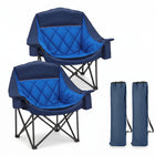 Oversized Camping Chairs 2 Pack – Extra-Large Folding Outdoor Chairs, Padded - 1