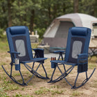 High Back Folding Rocking Camping Chair – Oversized Portable Outdoor Rocker with Cup Holder, Carry Bag & Heavy-Duty Steel Frame - 1