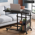 C-SHAPED END TABLE WITH CHARGING STATION – ADJUSTABLE HEIGHT - 1