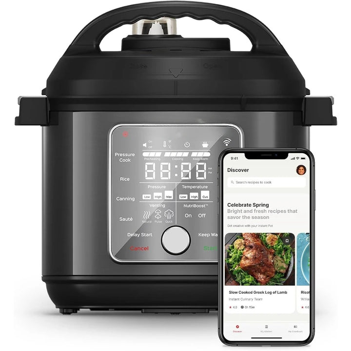 Wi-Fi Smart 10-in-1, Pressure Cooker,Slow Cooker,Rice Cooker,Steamer,Sauté Pan,Yogurt Maker,Warmer,Canning Pot,Sous Vide