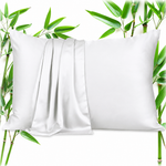 100% Viscose from Bamboo Pillowcases with Zipper, Set of 2 - 1