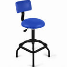 Adjustable Shop Stool with Backrest - Workbench Stool for Garage & Workshop, Swivel Bar Stool with Back Support, Padded Mechanic Stool - 1