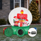 4 Feet Christmas Inflatable Snow Globe with Santa Snowman Road Sign