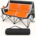 Double Heated Camping Chair with 3 Heat Levels & USB Power Pocket - 1
