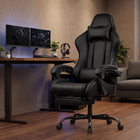 GAMING CHAIR WITH FOOTREST – LUMBAR SUPPORT & 360° SWIVEL - 1