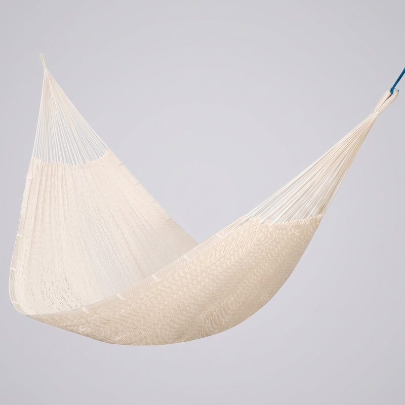 Handwoven Mayan Rope Double Hammock with Tree Straps, Carabiners & Carry Bag - 1