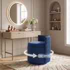 VANITY CHAIR WITH STORAGE – 360° SWIVEL VELVET SEAT - 1